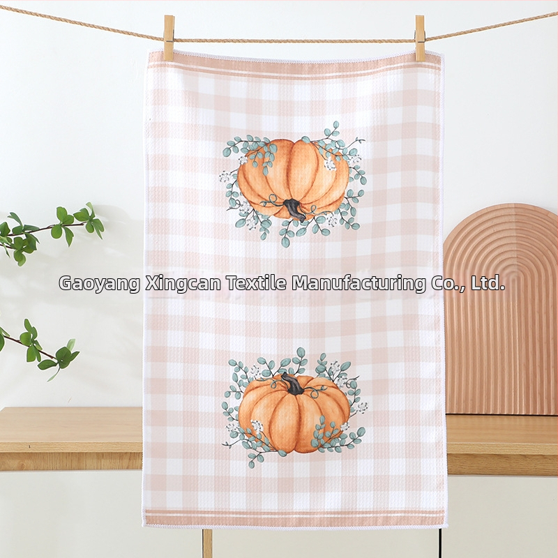 Nyomtatott konyhai törölköző – mikroszálas, 300gsm, 5–10 másodperces nedvszívó képesség, sima szövés