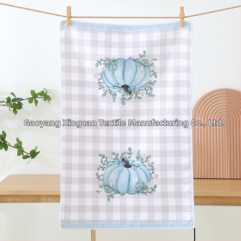 Nyomtatott konyhai törölköző – mikroszálas, 300gsm, 5–10 másodperces nedvszívó képesség, sima szövés