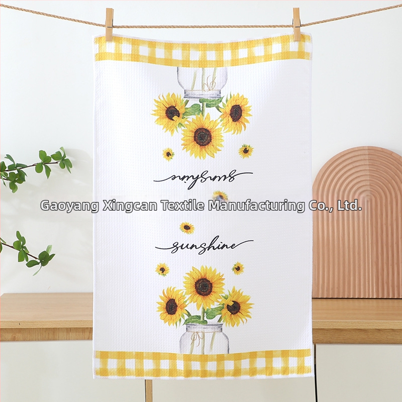 Nyomtatott konyhai törölköző – mikroszálas, 300gsm, 5–10 másodperces nedvszívó képesség, sima szövés