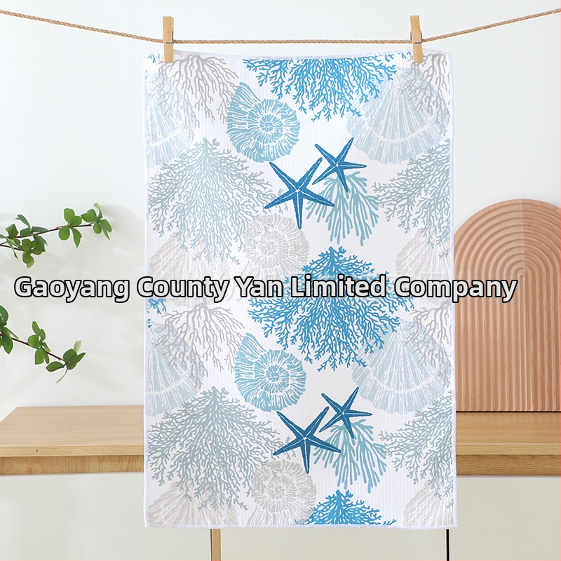 Nyomtatott konyhai törölköző – mikroszálas, 300gsm, 5–10 másodperces nedvszívó képesség, sima szövés