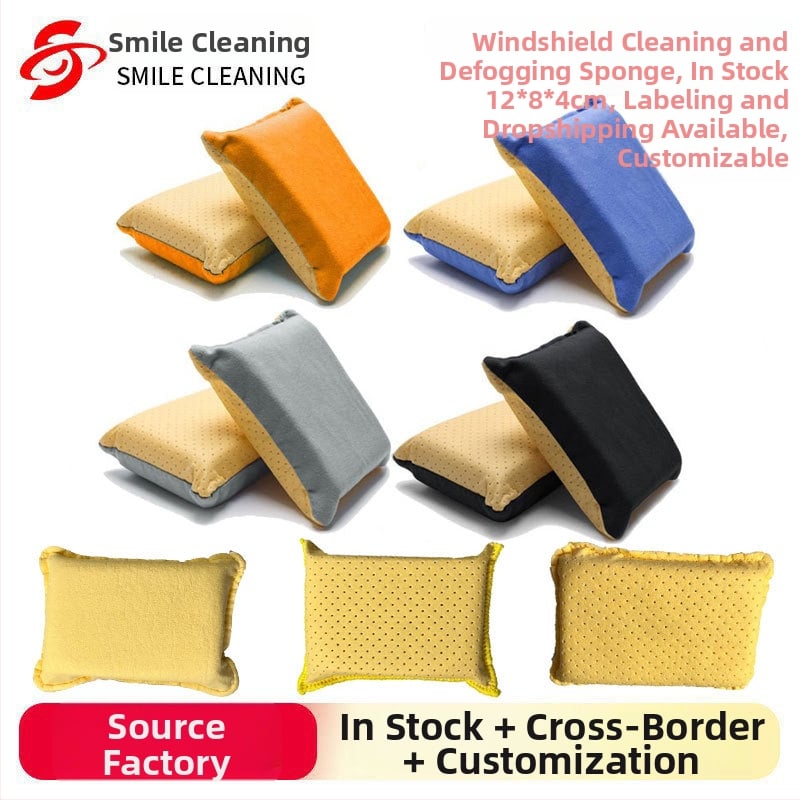 Bloc de burete auto cu fibre ultra-fine, velur pe ambele fețe, nețesut, pentru curățarea geamurilor și defogare