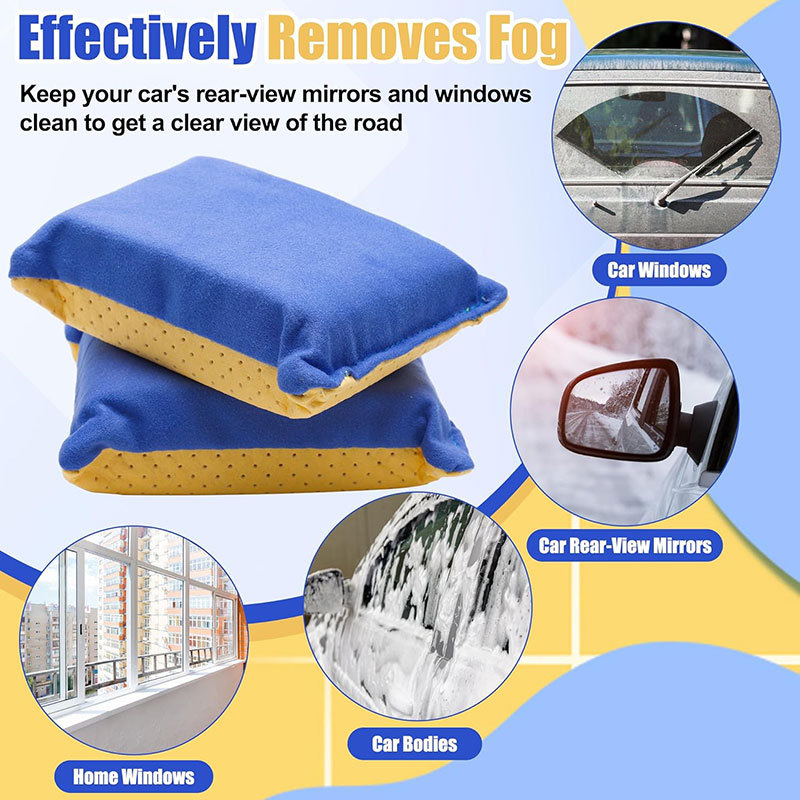 Bloc de burete auto cu fibre ultra-fine, velur pe ambele fețe, nețesut, pentru curățarea geamurilor și defogare