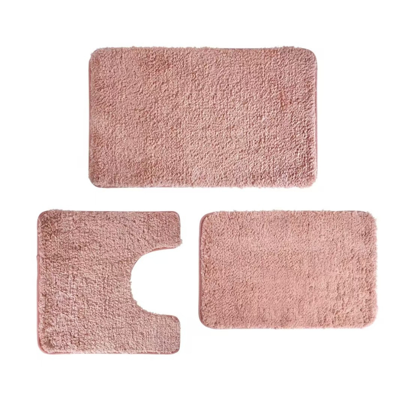 Set prostirki od imitacije kašmira za kupaonicu i ulaz, kvadratnog oblika, jednobojne, perive