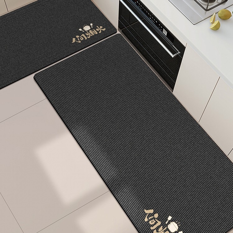 Covor de podea pentru bucătărie din diatom mud – absorbant, uscare rapidă, antiderapant, set din două piese, pentru bucătărie și restaurant