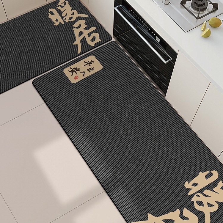 Covor de podea pentru bucătărie din diatom mud – absorbant, uscare rapidă, antiderapant, set din două piese, pentru bucătărie și restaurant