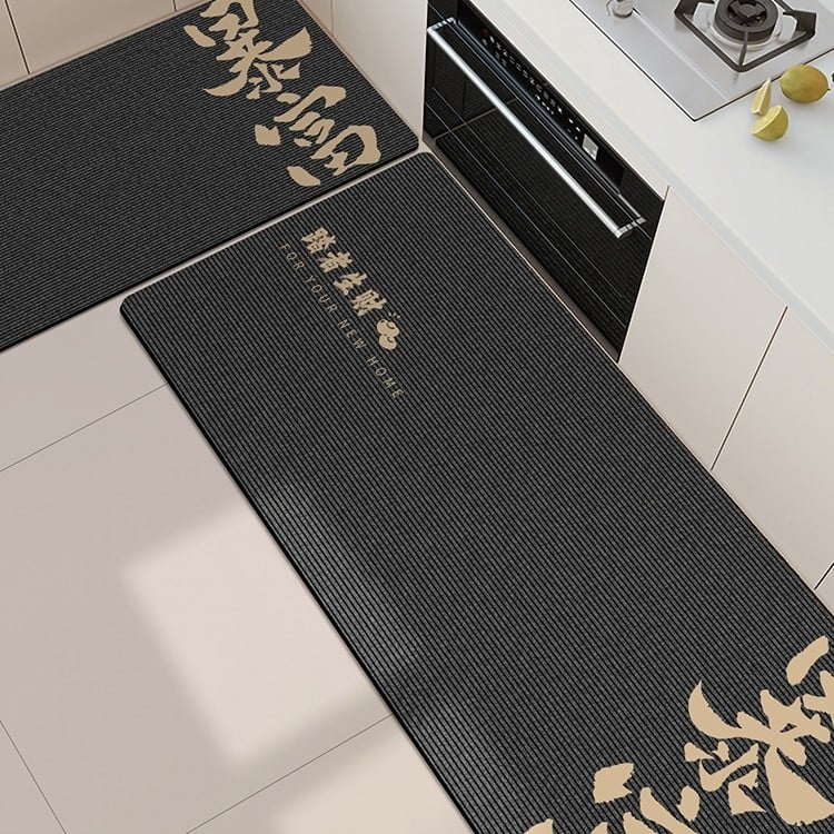 Covor de podea pentru bucătărie din diatom mud – absorbant, uscare rapidă, antiderapant, set din două piese, pentru bucătărie și restaurant