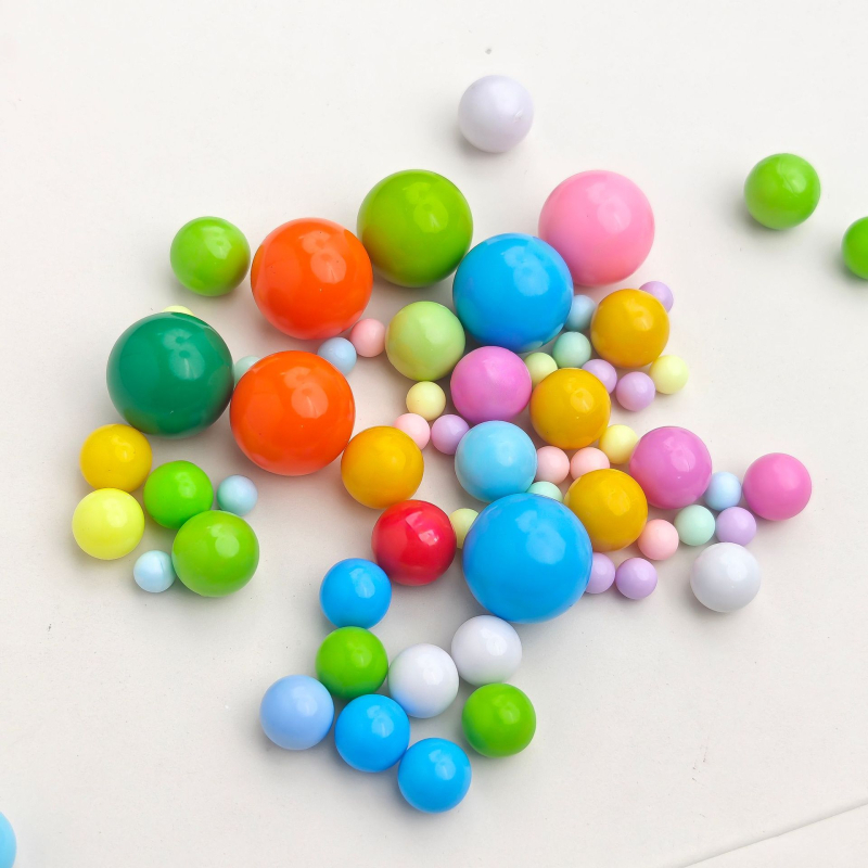 6–20 mm akrilne jednobojne okrugle perle bez rupa, perle za DIY nakit, plastične kuglice za djecu