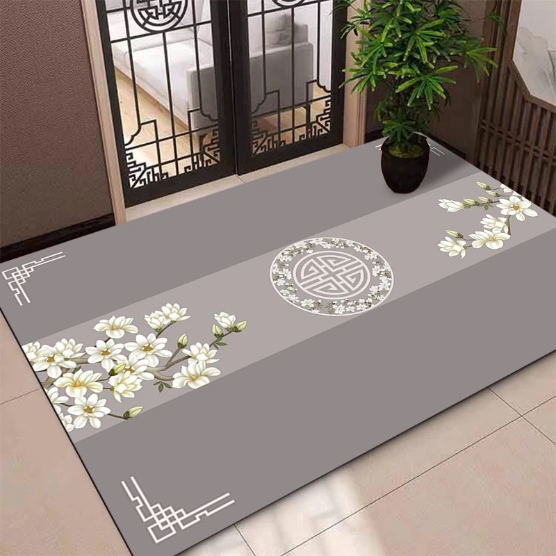 Zidi Carpet Prostirka za kupaonicu od diatomske gline, protuklizna, brzo sušenje, upija, četvrtastog oblika, geometrijski uzorak