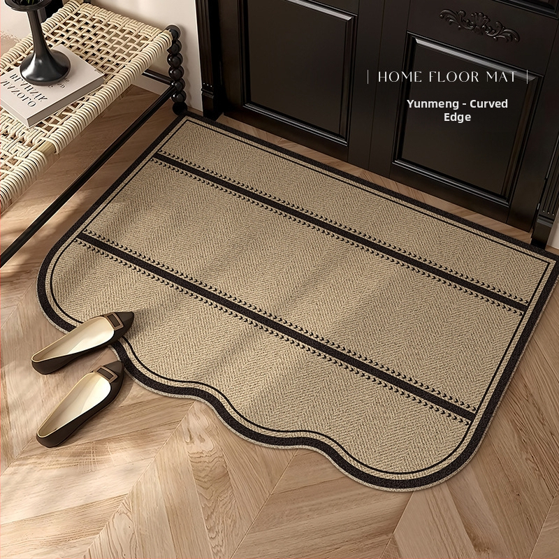 Ieejas paklājs ar stieples cilpu, reljēfs, ģeometriskais raksts, mazgājams, pielāgojams