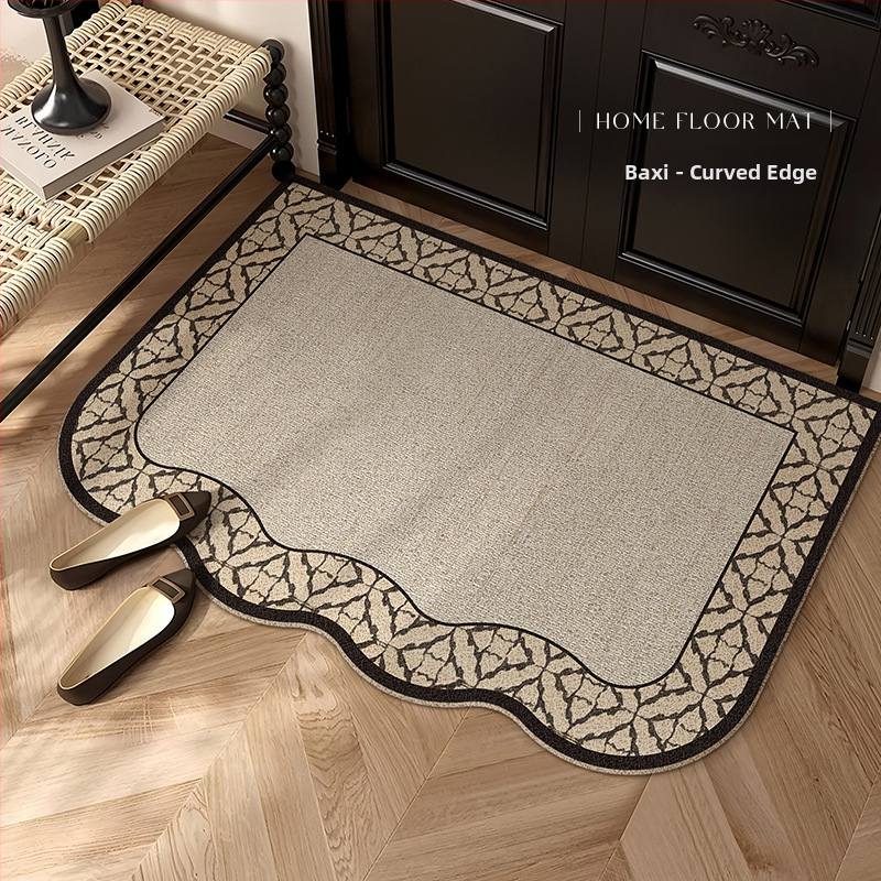 Ieejas paklājs ar stieples cilpu, reljēfs, ģeometriskais raksts, mazgājams, pielāgojams