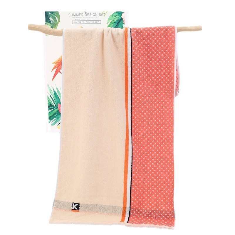 Guangying 100% pamut fürdőlepedő, 32s fonal, jacquard sík szövés, felvarrt, 140–170 g