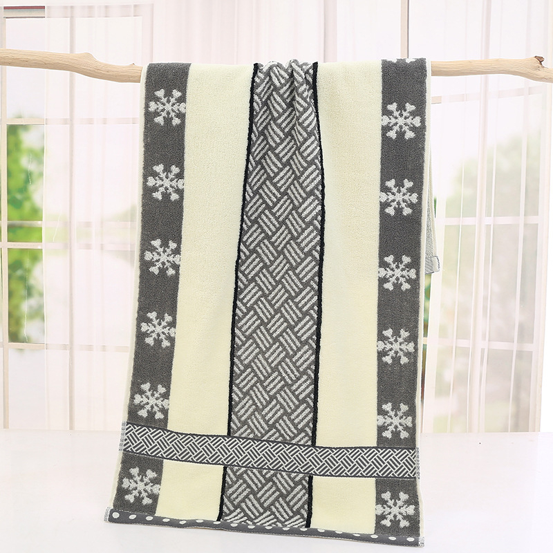 Guangying 100% pamut fürdőlepedő, 32s fonal, jacquard sík szövés, felvarrt, 140–170 g