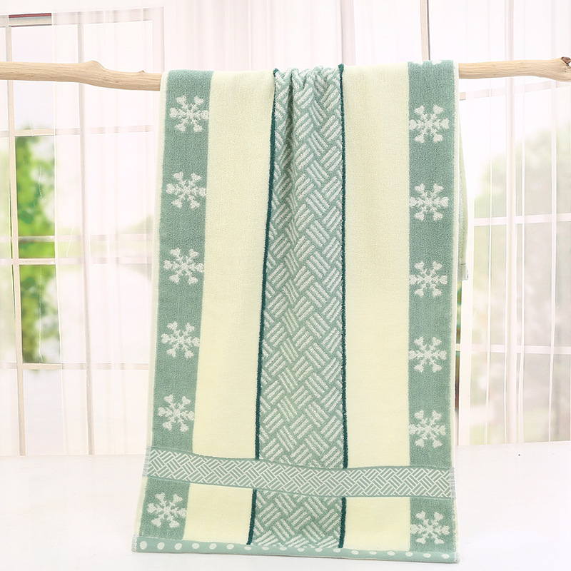 Guangying 100% pamut fürdőlepedő, 32s fonal, jacquard sík szövés, felvarrt, 140–170 g