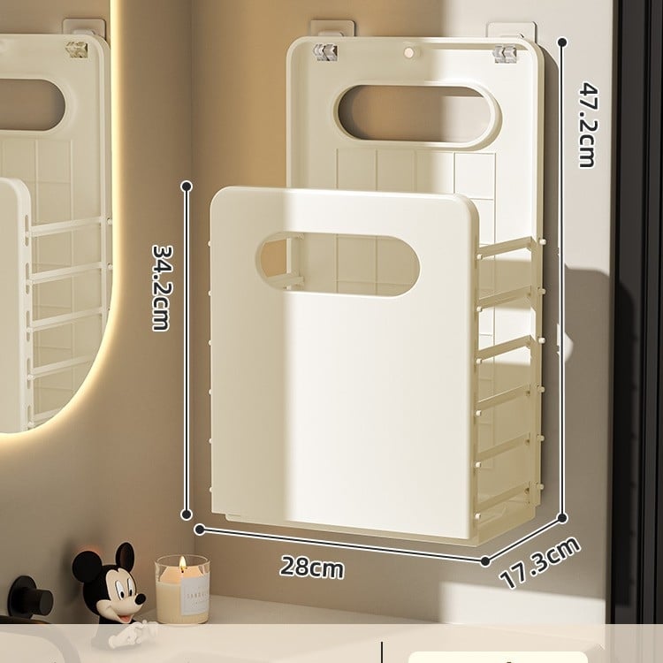 Netīro drēbju grozs — mūsdienīgs minimālisma stils, piemērots guļamistabai un vannas istabai (Materiāls: PP; Zīmols: Resistant; Iepakojums: 1 gab.)