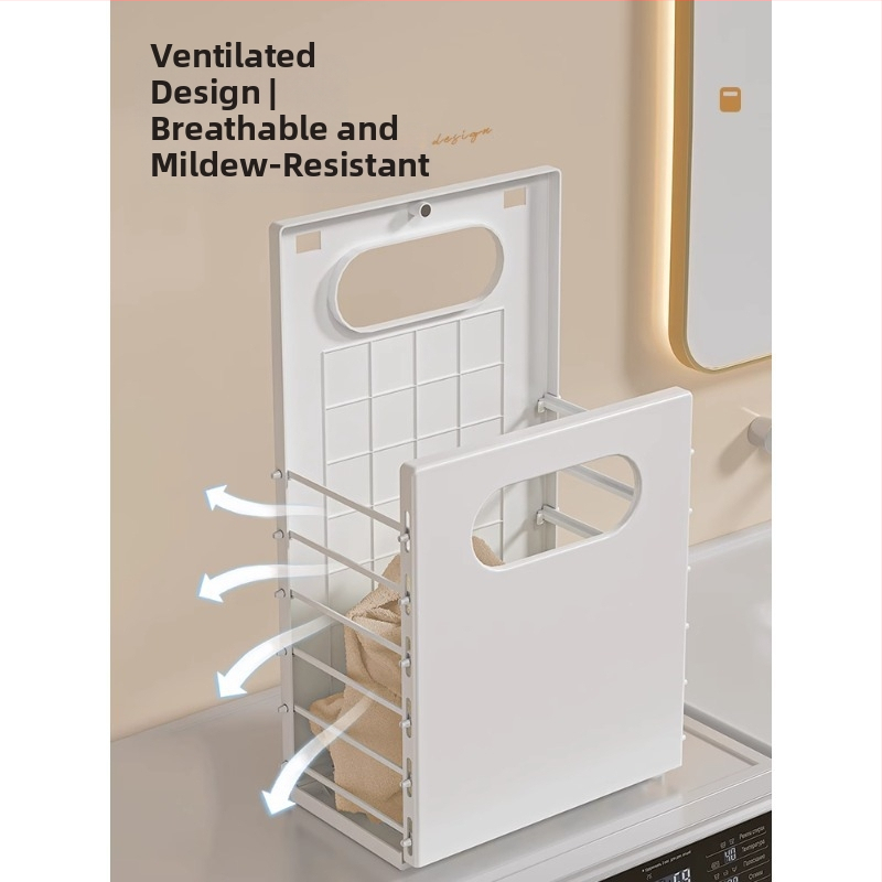 Košík na špinavé prádlo — moderný minimalistický štýl, vhodný do spálne a kúpeľne (Materiál: PP; Značka: Resistant; Balenie: 1 kus)