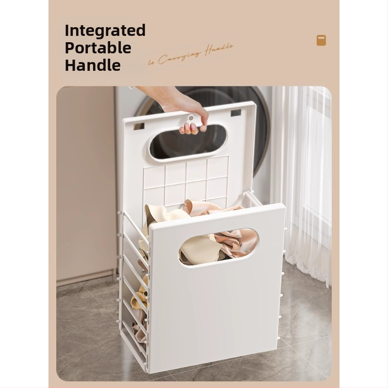 Košík na špinavé prádlo — moderný minimalistický štýl, vhodný do spálne a kúpeľne (Materiál: PP; Značka: Resistant; Balenie: 1 kus)