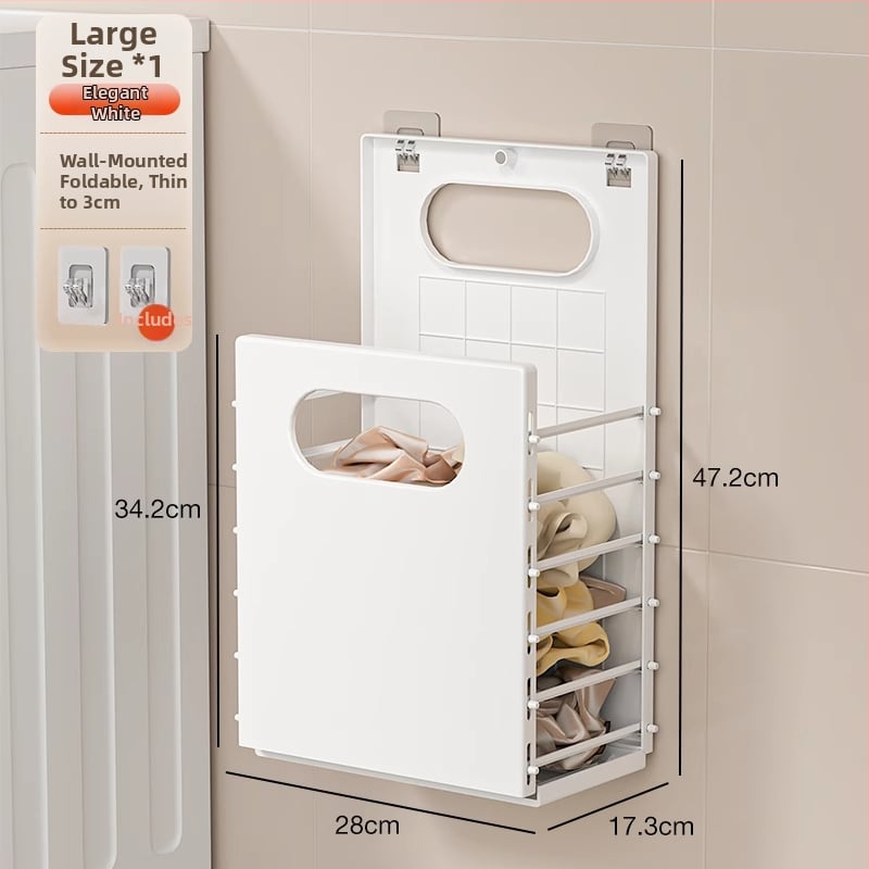 Netīro drēbju grozs — mūsdienīgs minimālisma stils, piemērots guļamistabai un vannas istabai (Materiāls: PP; Zīmols: Resistant; Iepakojums: 1 gab.)