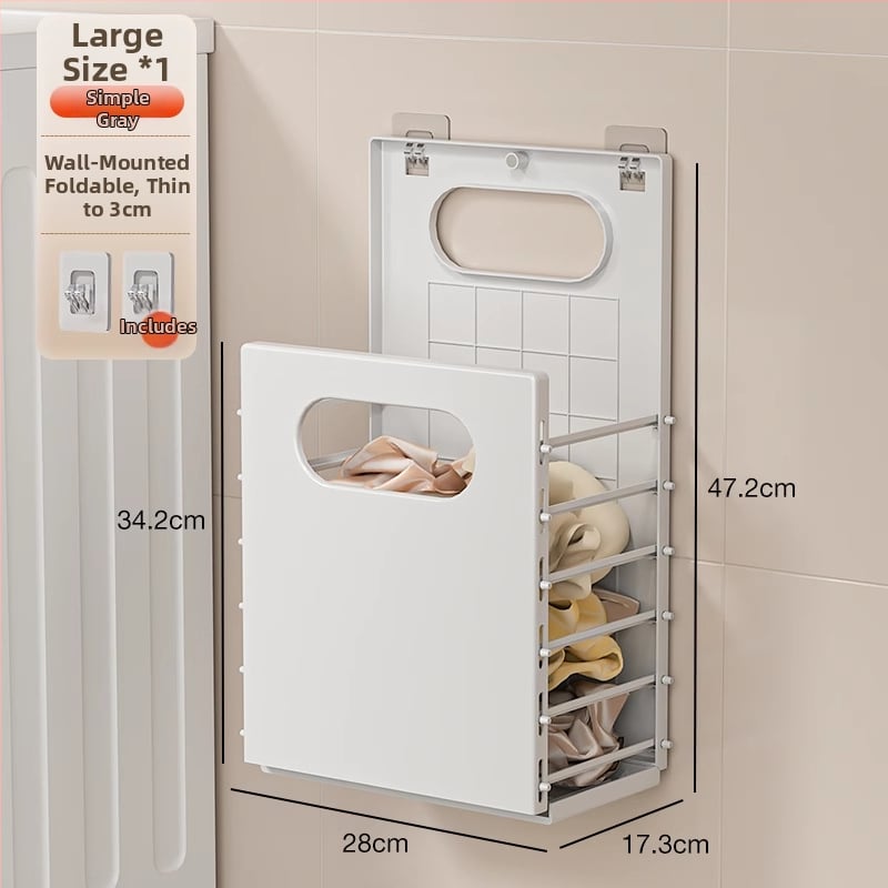 Netīro drēbju grozs — mūsdienīgs minimālisma stils, piemērots guļamistabai un vannas istabai (Materiāls: PP; Zīmols: Resistant; Iepakojums: 1 gab.)