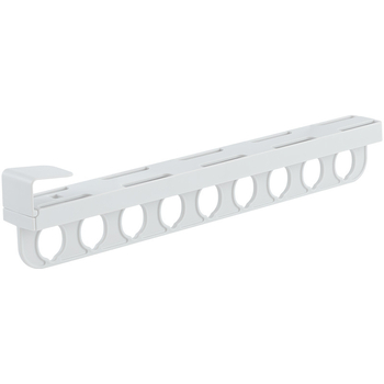 Kelnių laikiklis drabužių spintai su ištraukiamu mechanizmu, PP medžiaga, pakuotėje 50 vnt., nepriklausomas gamintojas, spausdintas logotipas