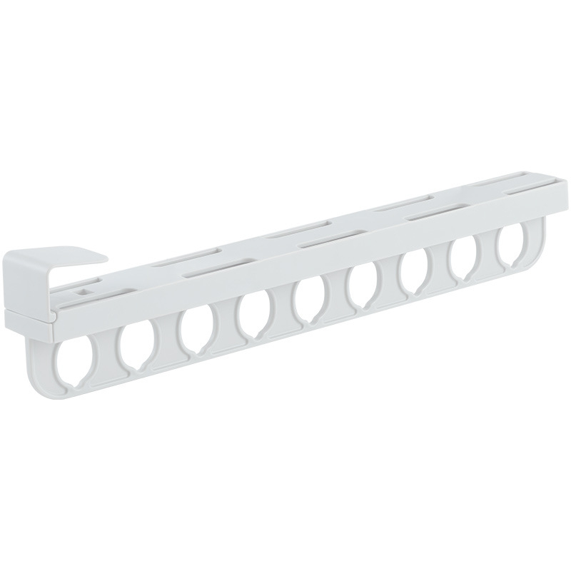 Kelnių laikiklis drabužių spintai su ištraukiamu mechanizmu, PP medžiaga, pakuotėje 50 vnt., nepriklausomas gamintojas, spausdintas logotipas