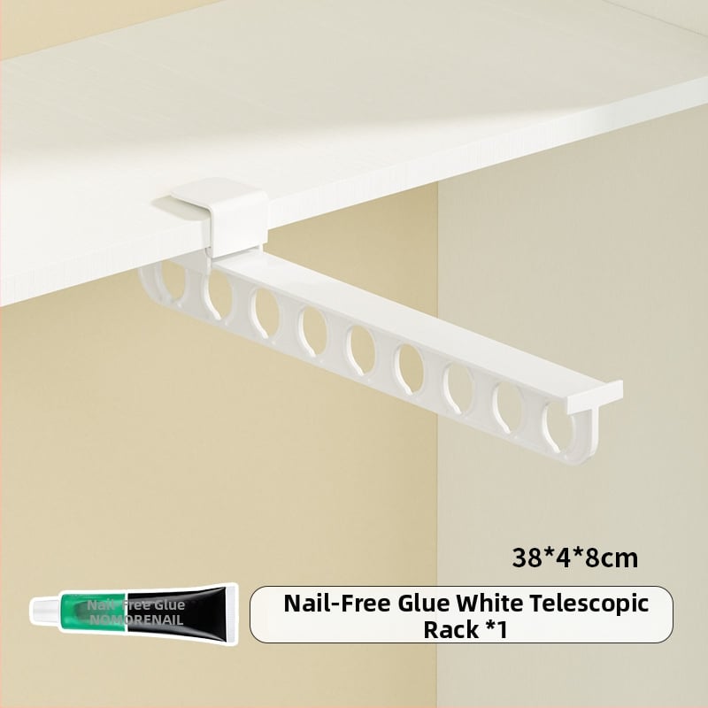 Kelnių laikiklis drabužių spintai su ištraukiamu mechanizmu, PP medžiaga, pakuotėje 50 vnt., nepriklausomas gamintojas, spausdintas logotipas