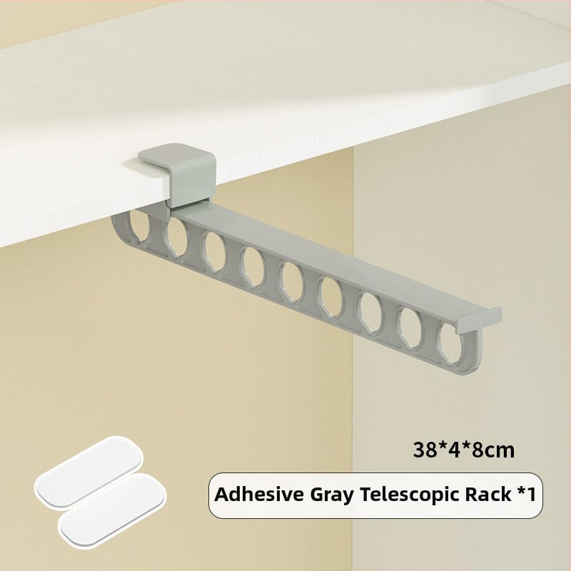 Kelnių laikiklis drabužių spintai su ištraukiamu mechanizmu, PP medžiaga, pakuotėje 50 vnt., nepriklausomas gamintojas, spausdintas logotipas