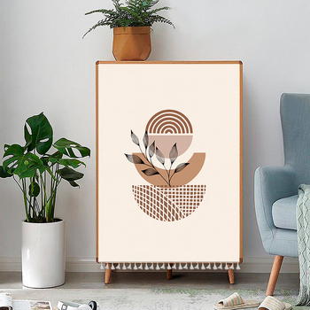 Poliészter textil ajtófüggöny a szekrényhez, porvédett, lyukmentes, nappalira, hálószobába és előszobába, modern minimál stílus