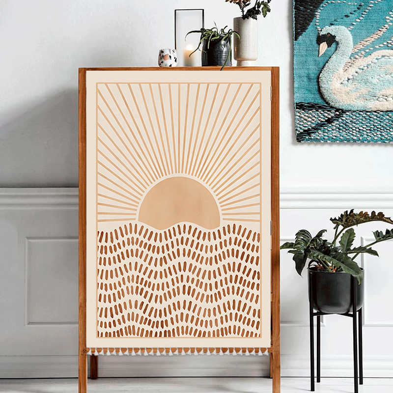 Poliészter textil ajtófüggöny a szekrényhez, porvédett, lyukmentes, nappalira, hálószobába és előszobába, modern minimál stílus