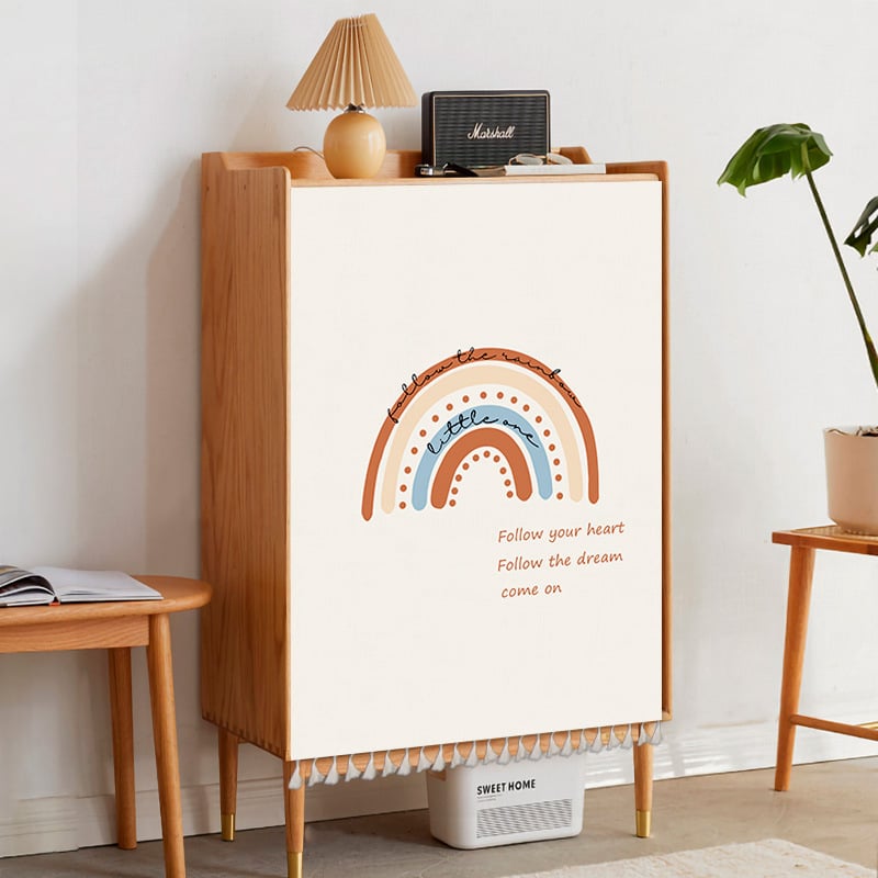 Poliészter textil ajtófüggöny a szekrényhez, porvédett, lyukmentes, nappalira, hálószobába és előszobába, modern minimál stílus