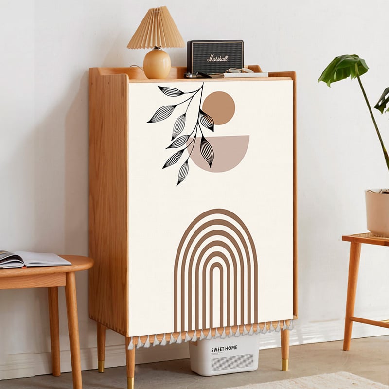 Poliészter textil ajtófüggöny a szekrényhez, porvédett, lyukmentes, nappalira, hálószobába és előszobába, modern minimál stílus