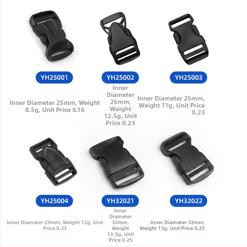 Nastaviteľná plastová spona POM pre batohy – príslušenstvo pre batožinu, Yonghang, licencovaná súkromná značka