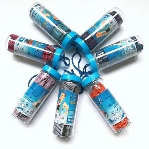 Hűsítő sporttörölköző, gyorsan száradó, 60 g, Jacquard pamut, logó nyomtatás elérhető