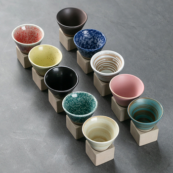 Leaf keramikinis akmens puodelis kavai, Kiln Change modelis, šviesus prabanga retro stilius, pritaikomas