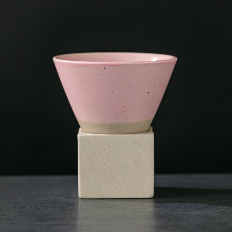 Leaf keramikinis akmens puodelis kavai, Kiln Change modelis, šviesus prabanga retro stilius, pritaikomas