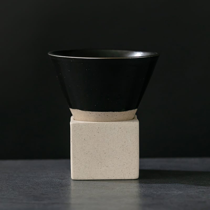 Leaf keramikinis akmens puodelis kavai, Kiln Change modelis, šviesus prabanga retro stilius, pritaikomas