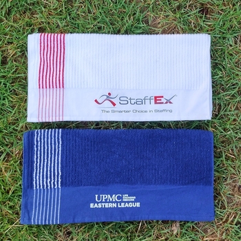 Golf törölköző klubok és labdák tisztítására, 100% pamut, 200-300 g, logó nyomtatás és hímzés lehetséges, jacquard feldolgozás