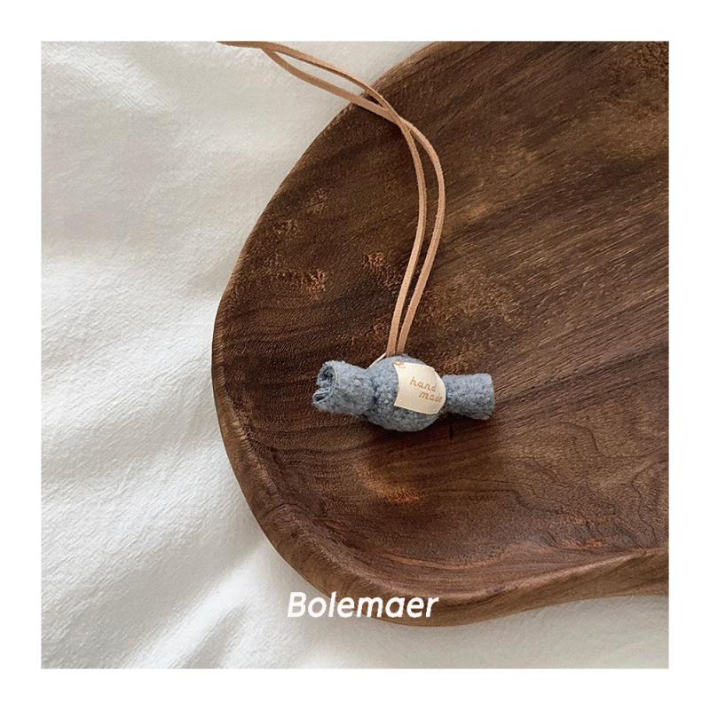 Kézzel készített textil nyaklánc gyerekeknek, gyerek alakú, egyedi csomagolás, 2025 téli megjelenés