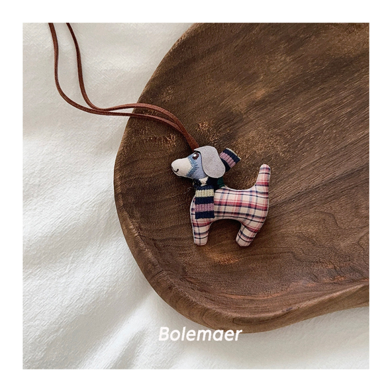 Kézzel készített textil nyaklánc gyerekeknek, gyerek alakú, egyedi csomagolás, 2025 téli megjelenés