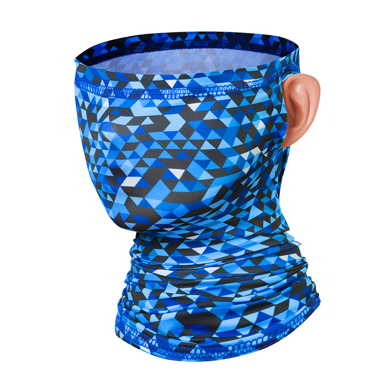 Ārējā galvas šalle no ledus zīda materiāla, universāla, piemērota velosporta un motosportam, ar pielāgotu logotipu