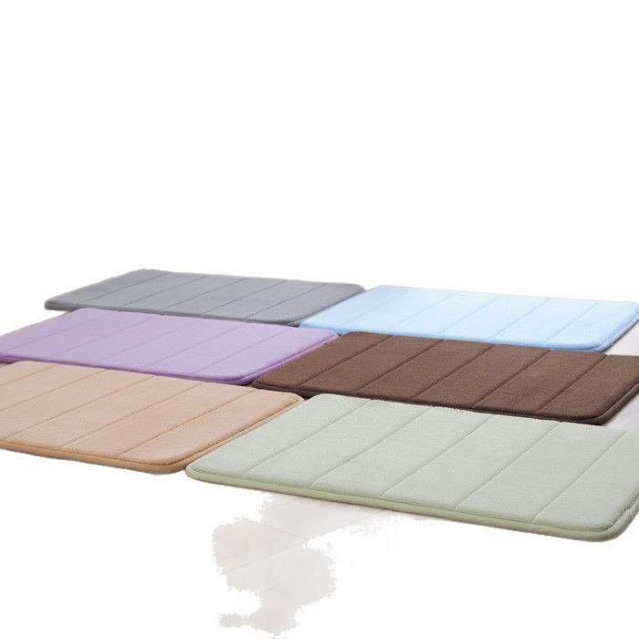 Vannas istabas paklājiņš no pūkaina auduma ar pretslīdēšanas virsmu, absorbējošs un mazgājams, taisnstūra formā, piemērots guļamistabai, vannas istabai un virtuvei