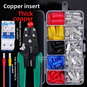 Vario plokštės blade-tip terminālais blokas – įterpiamas kaištis, varinis galo, vielos jungtis