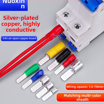 Vario plokštės blade-tip terminālais blokas – įterpiamas kaištis, varinis galo, vielos jungtis