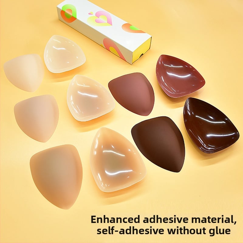 Trīsstūrveida silikona krūšu plāksteri - nepamanāmi, plāni, spīdīgi, pašlīmējoši