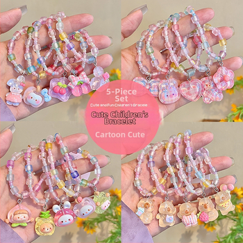 Náramok s karikatúrnym motívom, Princezná séria - ručne vyrobený, z plastu/ živice, 18 kusov