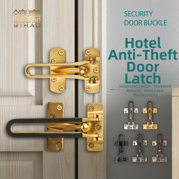 Durvju aizslēga mehānisms ar pretzādzības ķēdi (modeļa FDK, tipa A slēdzis, cinka sakausējums, pulēts/elektroplātēts pārklājums, moderns un vienkāršs stils)