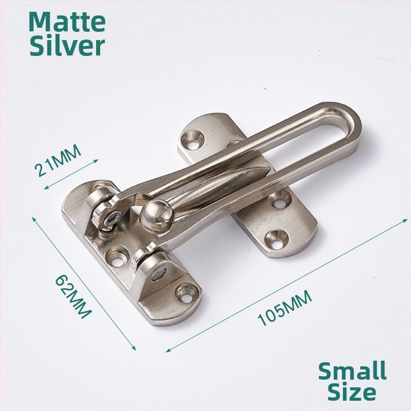 Durvju aizslēga mehānisms ar pretzādzības ķēdi (modeļa FDK, tipa A slēdzis, cinka sakausējums, pulēts/elektroplātēts pārklājums, moderns un vienkāršs stils)