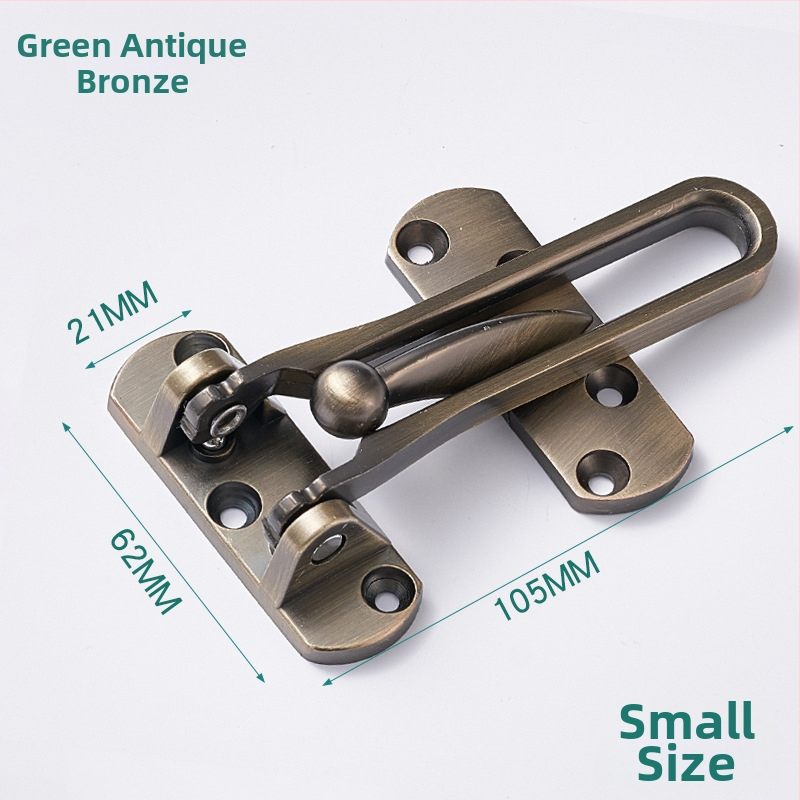 Durvju aizslēga mehānisms ar pretzādzības ķēdi (modeļa FDK, tipa A slēdzis, cinka sakausējums, pulēts/elektroplātēts pārklājums, moderns un vienkāršs stils)