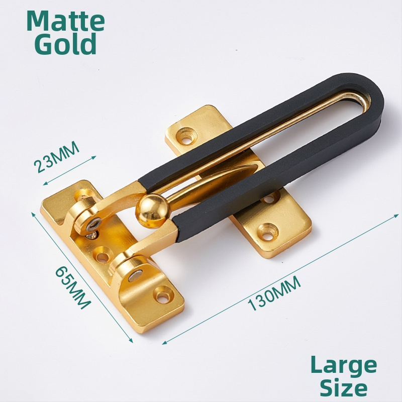 Durvju aizslēga mehānisms ar pretzādzības ķēdi (modeļa FDK, tipa A slēdzis, cinka sakausējums, pulēts/elektroplātēts pārklājums, moderns un vienkāršs stils)