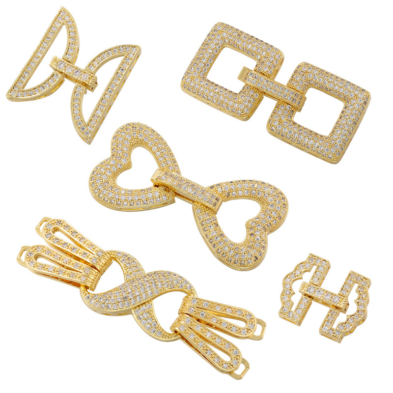 DIY kopča za narukvice i lančiće, bakar, cirkon premaz, VK182-186, Bead buckle
