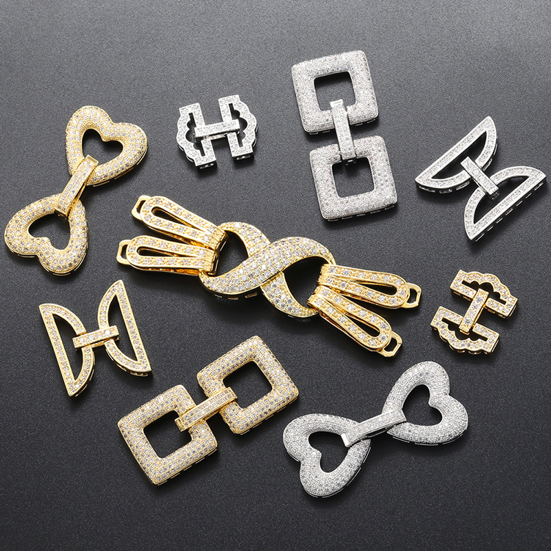 DIY kopča za narukvice i lančiće, bakar, cirkon premaz, VK182-186, Bead buckle